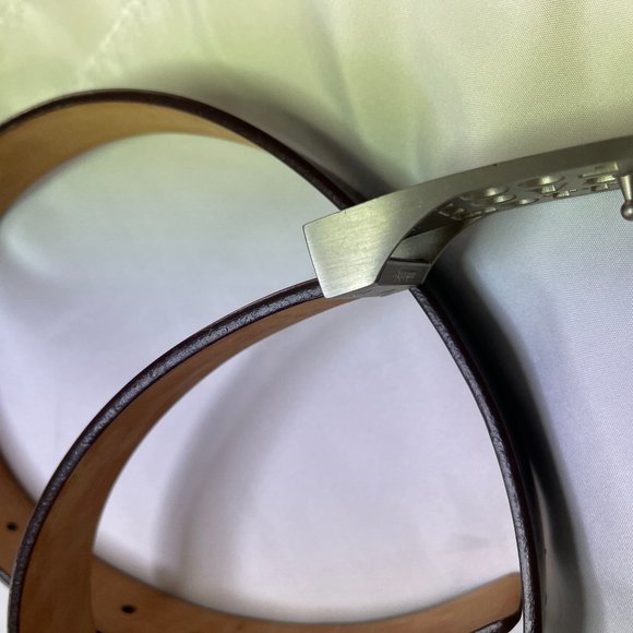 Auc Louis Vuitton Ceinture LB 00 Dark Brown leather Belt w/ Logo Buckle - Picture 11 of 11